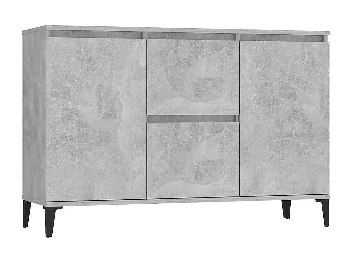 Dressoir 102x35x70 cm bewerkt hout betongrijs