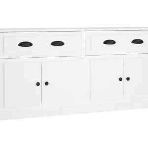 Dressoirs 2 st bewerkt hout wit Dressoirs 2 st bewerkt hout wit