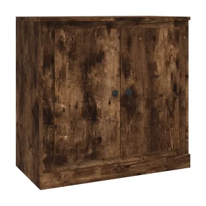 Dressoir 70×35,5×67,5 cm bewerkt hout gerookt eikenkleurig Dressoir 70×35,5×67,5 cm bewerkt hout gerookt eikenkleurig