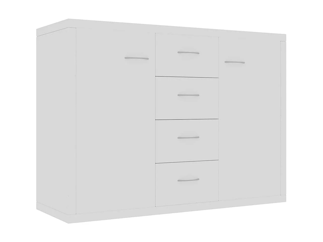 Dressoir 88x30x65 cm bewerkt hout wit