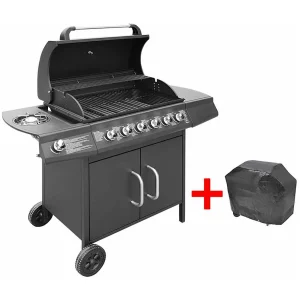 Gasbarbecue 6+1 kookzone zwart Gasbarbecue 6+1 kookzone zwart