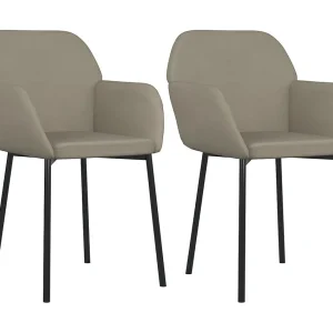 Eetkamerstoelen 2 st fluweel lichtgrijs Eetkamerstoelen 2 st fluweel lichtgrijs