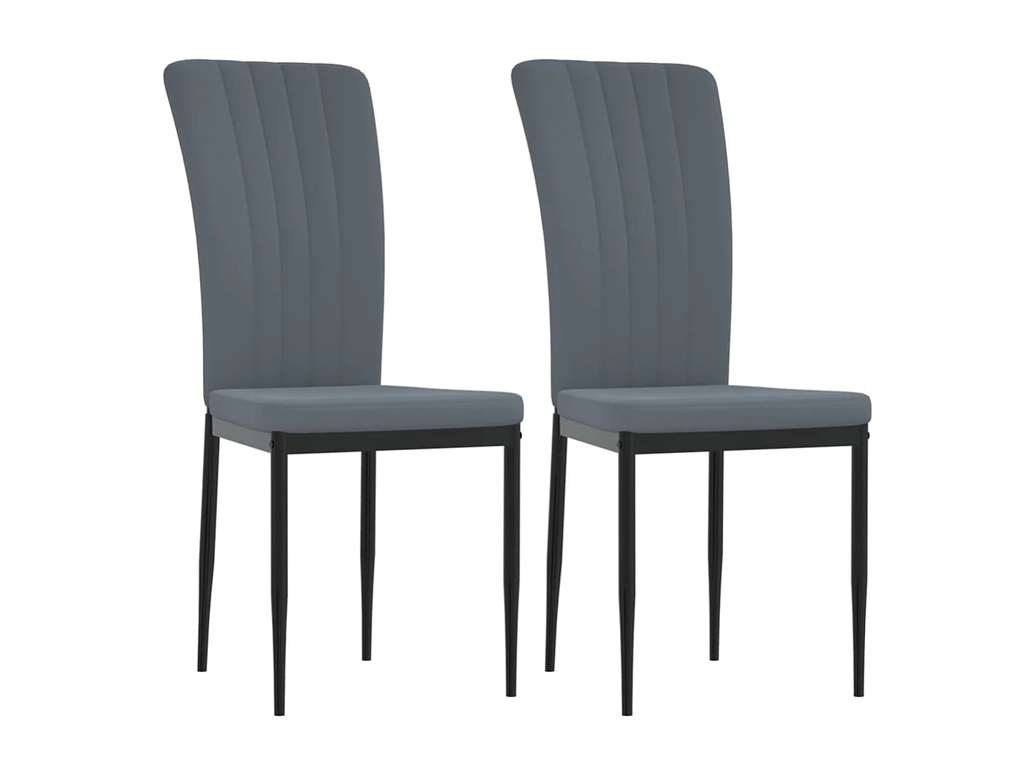 Eetkamerstoelen 2 st fluweel donkergrijs