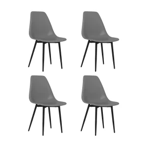 Eetkamerstoelen 4 st PP grijs