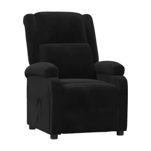 Fauteuil verstelbaar fluweel zwart Fauteuil verstelbaar fluweel zwart