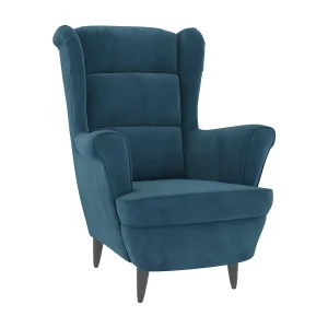 Fauteuil fluweel blauw