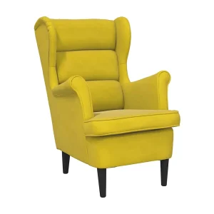 Fauteuil fluweel mosterdgeel Fauteuil fluweel mosterdgeel