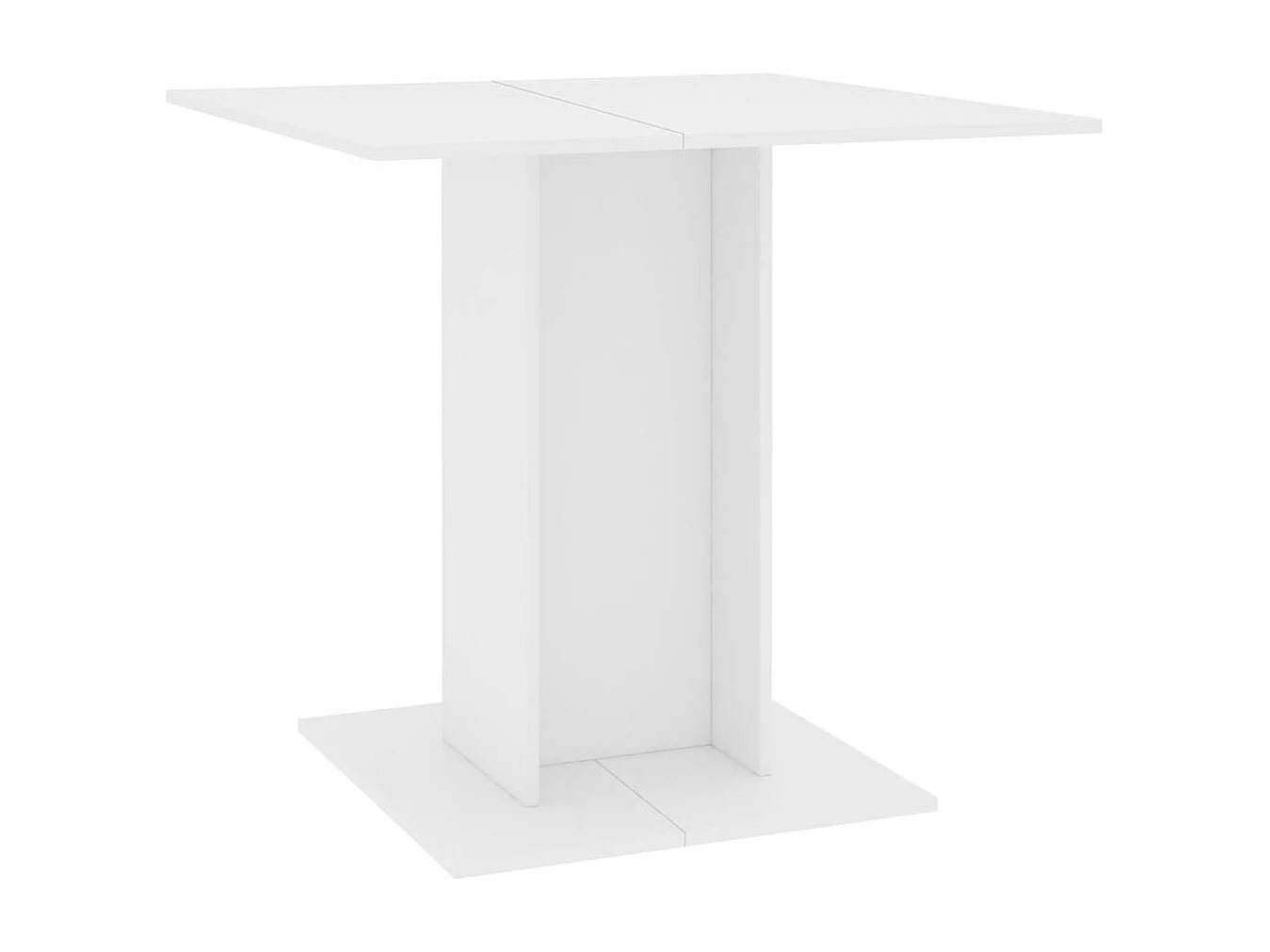 Eettafel 80x80x75 cm bewerkt hout wit