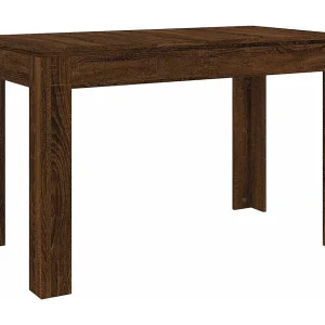 Eettafel 120x60x76 cm bewerkt hout bruin eikenkleur Eettafel 120x60x76 cm bewerkt hout bruin eikenkleur