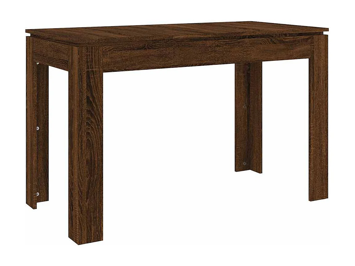 Eettafel 120x60x76 cm bewerkt hout bruin eikenkleur