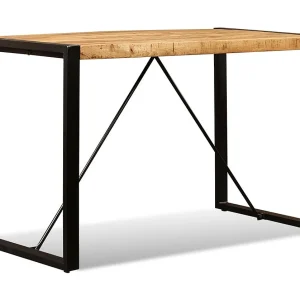 Eettafel 120 cm massief ruw mangohout Eettafel 120 cm massief ruw mangohout