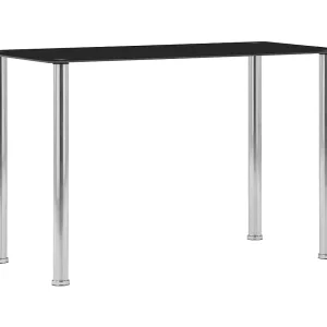 Eettafel 120x60x75 cm gehard glas zwart Eettafel 120x60x75 cm gehard glas zwart