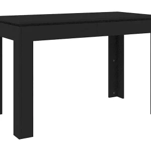 Eettafel 120x60x76 cm bewerkt hout zwart Eettafel 120x60x76 cm bewerkt hout zwart