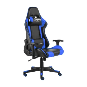 Gamestoel draaibaar PVC blauw Gamestoel draaibaar PVC blauw