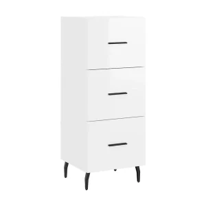 Dressoir 34,5x34x90 cm bewerkt hout hoogglans wit Dressoir 34,5x34x90 cm bewerkt hout hoogglans wit