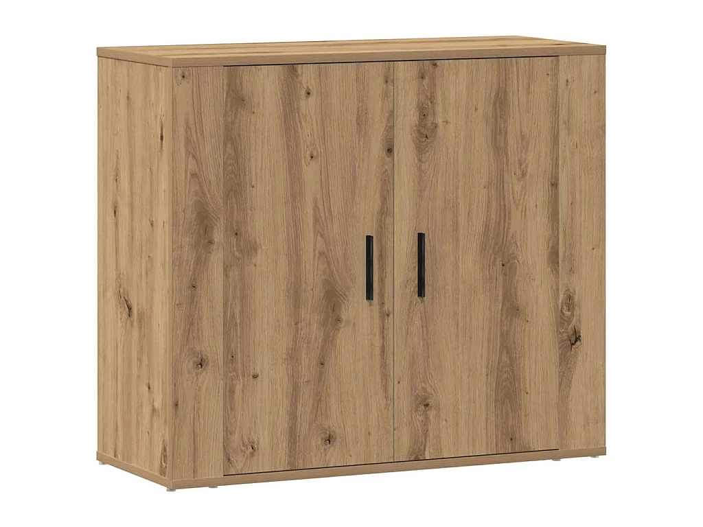Dressoir 80x33x70 cm bewerkt hout artisanaal eikenkleurig