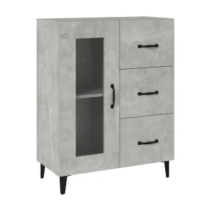 Dressoir 69,5x34x90 cm bewerkt hout betongrijs Dressoir 69,5x34x90 cm bewerkt hout betongrijs