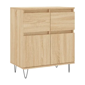 Dressoir 60x35x70 cm bewerkt hout sonoma eikenkleurig Dressoir 60x35x70 cm bewerkt hout sonoma eikenkleurig