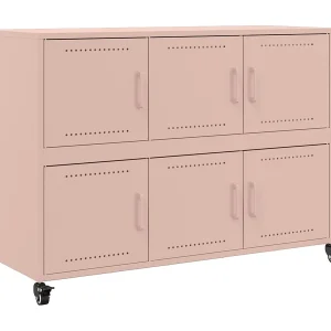 Dressoir 100,5x39x72 cm staal roze Dressoir 100,5x39x72 cm staal roze