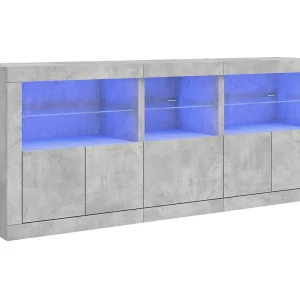 Dressoir met LED-verlichting 162x37x67 cm betongrijs Dressoir met LED-verlichting 162x37x67 cm betongrijs