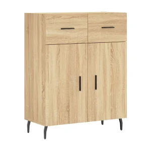 Dressoir 69,5x34x90 cm bewerkt hout sonoma eikenkleurig Dressoir 69,5x34x90 cm bewerkt hout sonoma eikenkleurig
