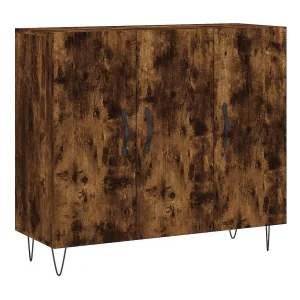 Dressoir 90x34x80 cm bewerkt hout gerookt eikenkleurig Dressoir 90x34x80 cm bewerkt hout gerookt eikenkleurig