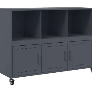 Dressoir 100,5x39x72 cm staal antracietkleurig Dressoir 100,5x39x72 cm staal antracietkleurig