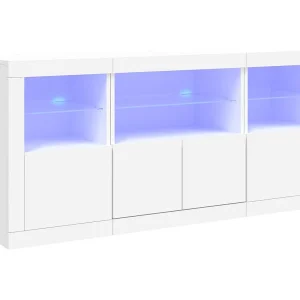 Dressoir met LED-verlichting 142,5x37x67 cm wit Dressoir met LED-verlichting 142,5x37x67 cm wit