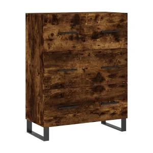 Dressoir 69,5x34x90 cm bewerkt hout gerookt eikenkleurig Dressoir 69,5x34x90 cm bewerkt hout gerookt eikenkleurig