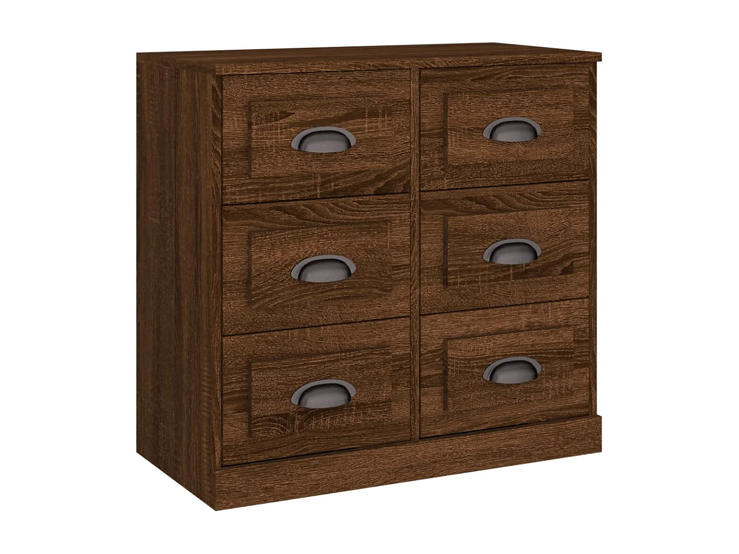 Dressoir 70x35,5x67,5 cm bewerkt hout bruin eikenkleur