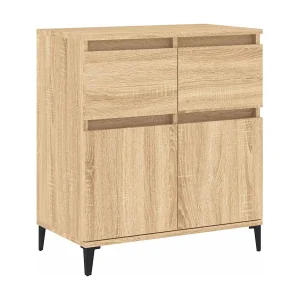 Dressoir 60x35x70 cm bewerkt hout sonoma eikenkleurig Dressoir 60x35x70 cm bewerkt hout sonoma eikenkleurig