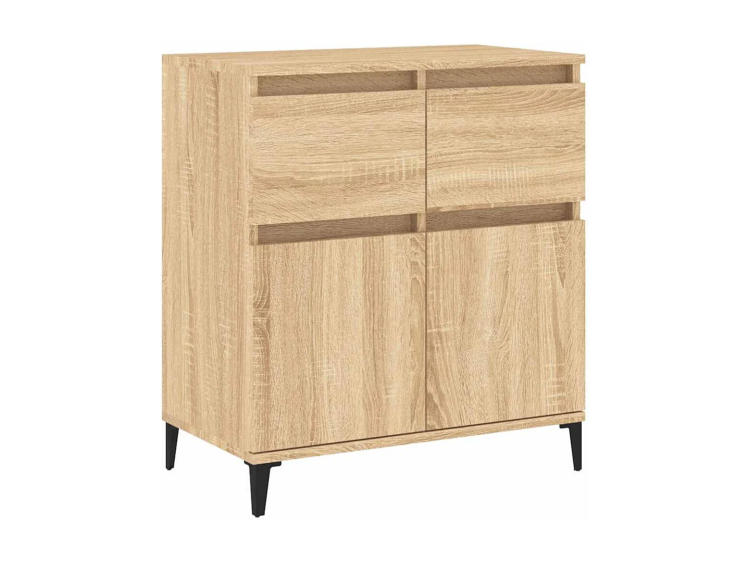 Dressoir 60x35x70 cm bewerkt hout sonoma eikenkleurig
