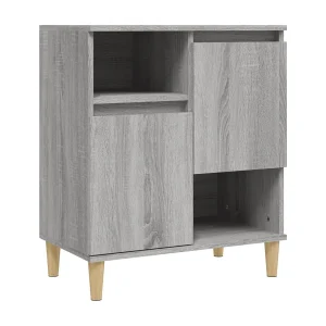 Dressoir 60x35x70 cm bewerkt hout grijs sonoma eikenkleurig Dressoir 60x35x70 cm bewerkt hout grijs sonoma eikenkleurig