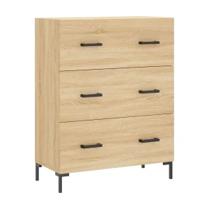 Dressoir 69,5x34x90 cm bewerkt hout sonoma eikenkleurig Dressoir 69,5x34x90 cm bewerkt hout sonoma eikenkleurig