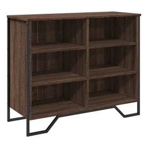 Dressoir 91×35,5×74,5 cm bewerkt hout bruin eikenkleur Dressoir 91×35,5×74,5 cm bewerkt hout bruin eikenkleur