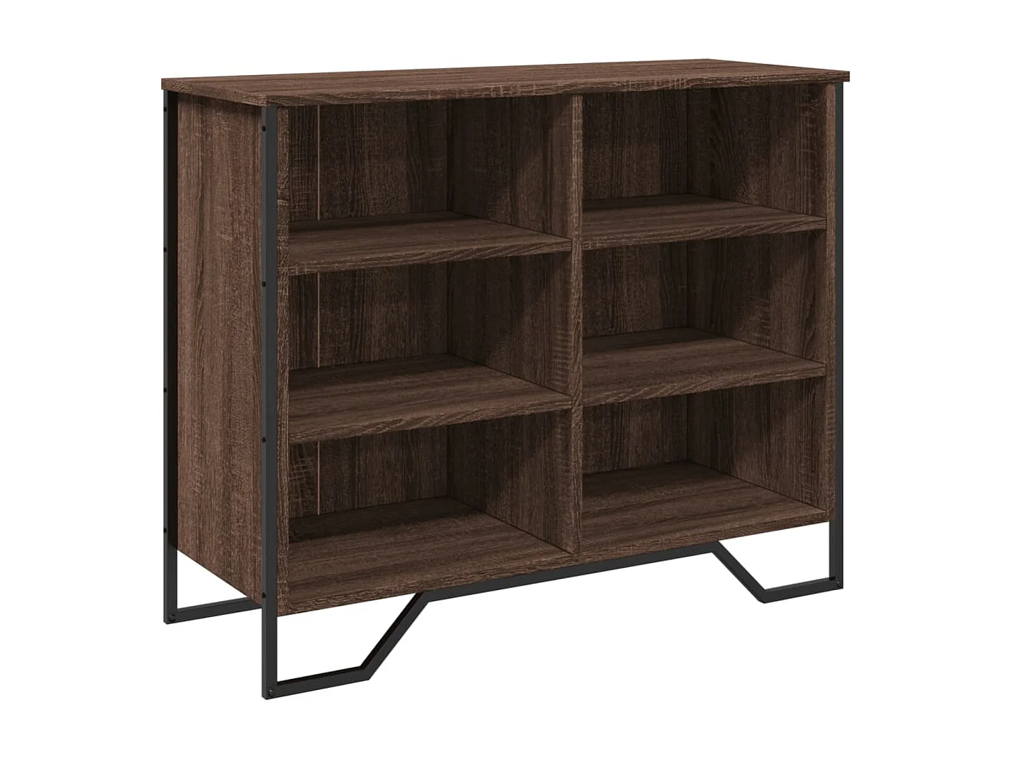 Dressoir 91x35,5x74,5 cm bewerkt hout bruin eikenkleur