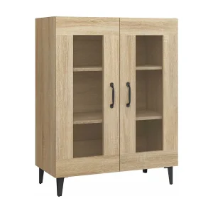 Dressoir 69,5x34x90 cm bewerkt hout sonoma eikenkleurig Dressoir 69,5x34x90 cm bewerkt hout sonoma eikenkleurig