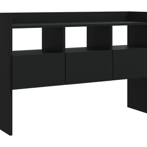 Dressoir 105x30x70 cm bewerkt hout zwart