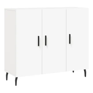 Dressoir 90x34x80 cm bewerkt hout wit Dressoir 90x34x80 cm bewerkt hout wit