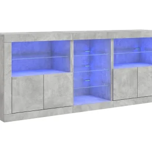 Dressoir met LED-verlichting 162x37x67 cm betongrijs Dressoir met LED-verlichting 162x37x67 cm betongrijs