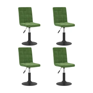 Eetkamerstoelen draaibaar 4 st fluweel donkergroen Eetkamerstoelen draaibaar 4 st fluweel donkergroen