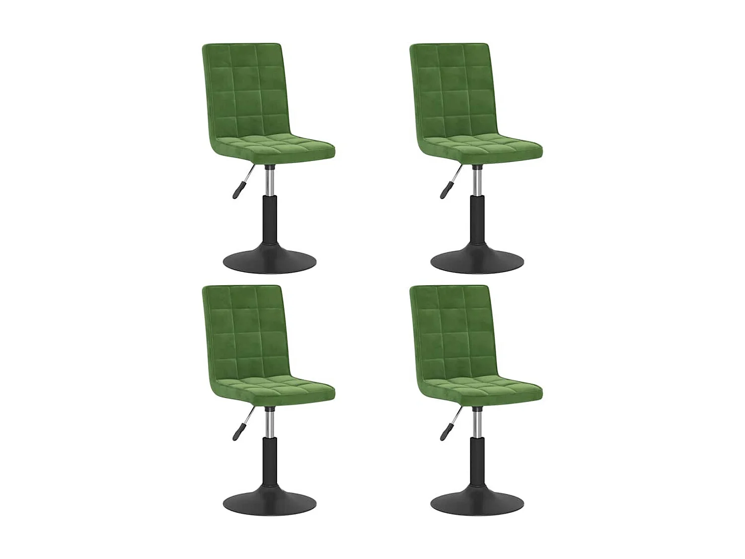 Eetkamerstoelen draaibaar 4 st fluweel donkergroen