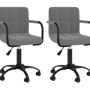 Eetkamerstoelen draaibaar 2 st fluweel donkergrijs Eetkamerstoelen draaibaar 2 st fluweel donkergrijs