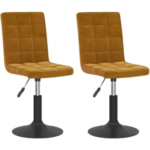 Eetkamerstoelen draaibaar 2 st fluweel bruin Eetkamerstoelen draaibaar 2 st fluweel bruin