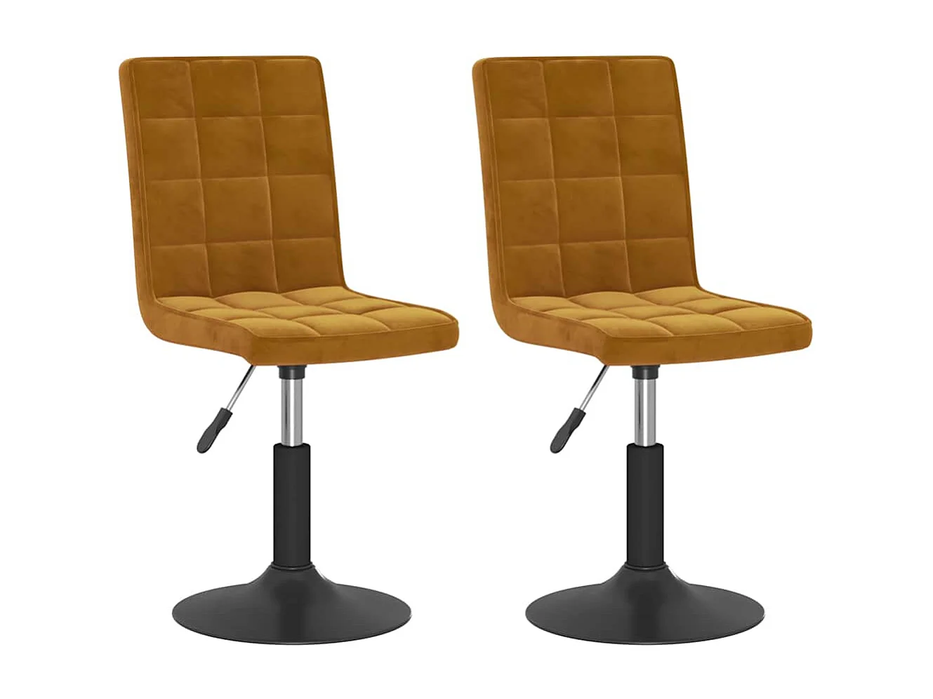 Eetkamerstoelen draaibaar 2 st fluweel bruin