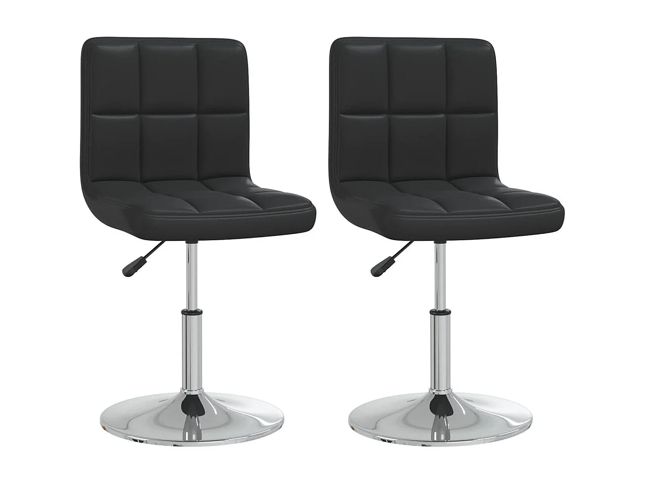 Eetkamerstoelen 2 st kunstleer zwart
