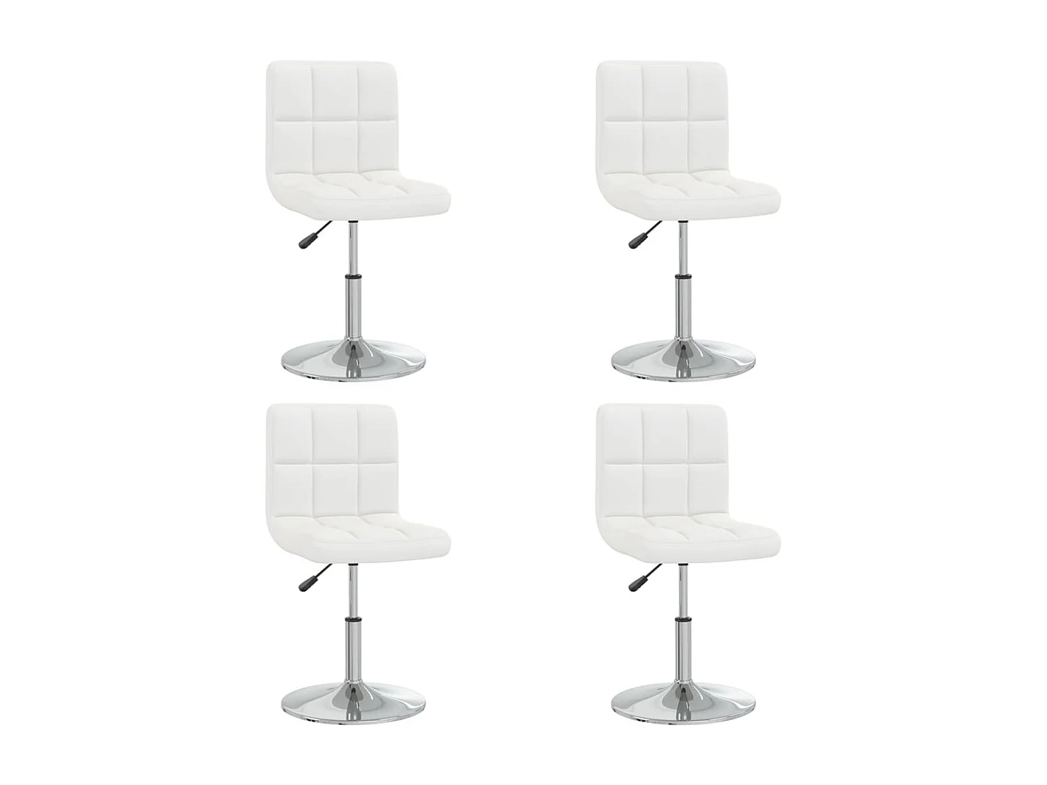 Eetkamerstoelen 4 st kunstleer wit