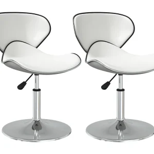 Eetkamerstoelen 2 st kunstleer wit