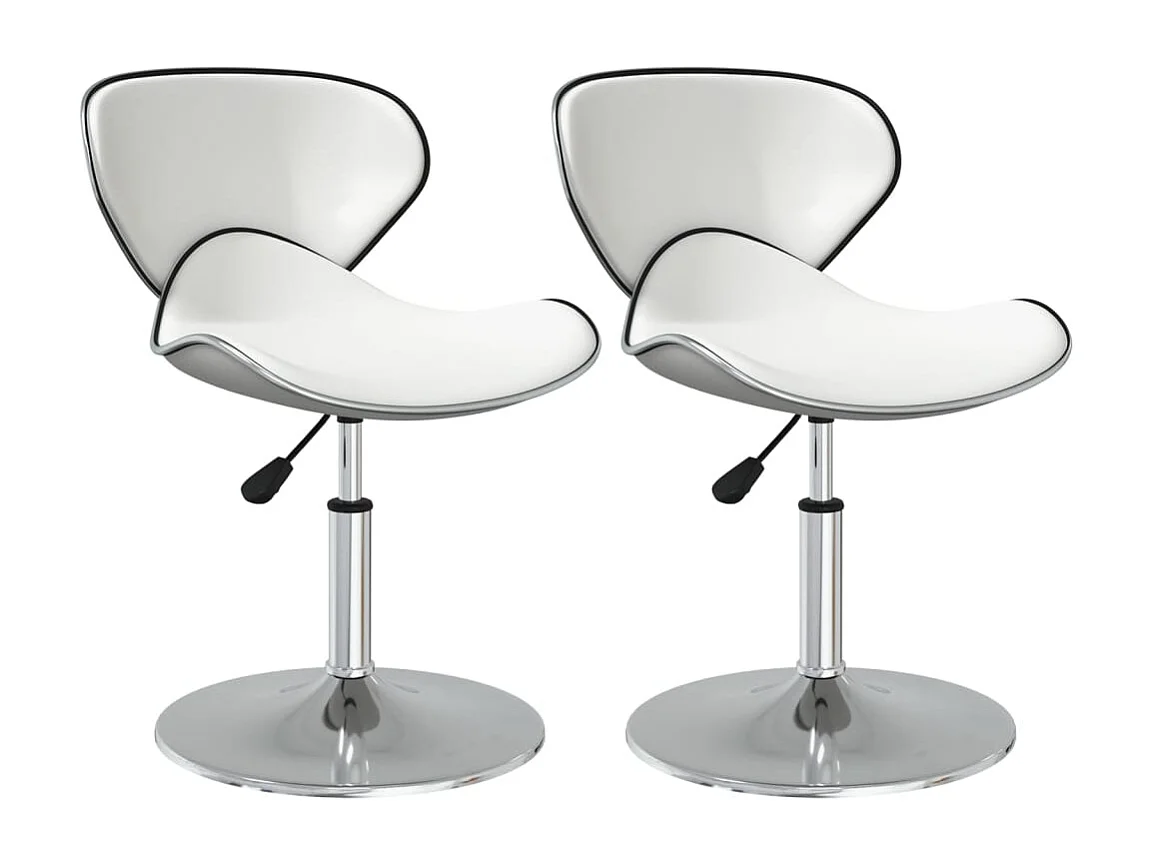 Eetkamerstoelen 2 st kunstleer wit