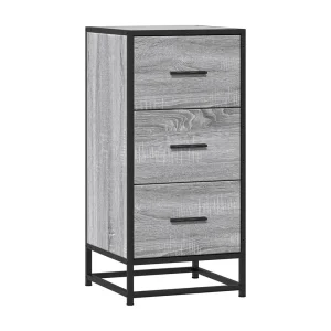 Dressoir 35,5x35x76 cm bewerkt hout en metaal grijs sonoma Dressoir 35,5x35x76 cm bewerkt hout en metaal grijs sonoma